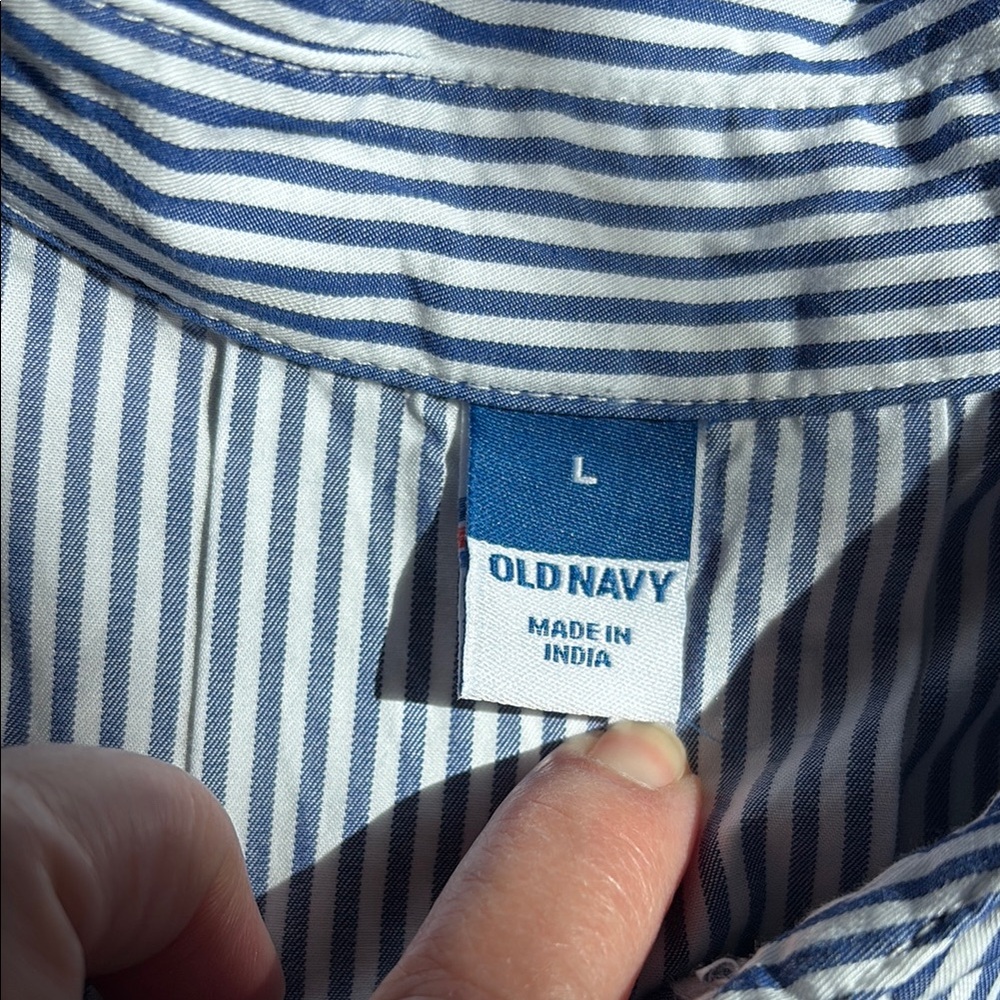 Old Navy Calla Lilly Blue and White Striped Dress - Picture 12 of 15